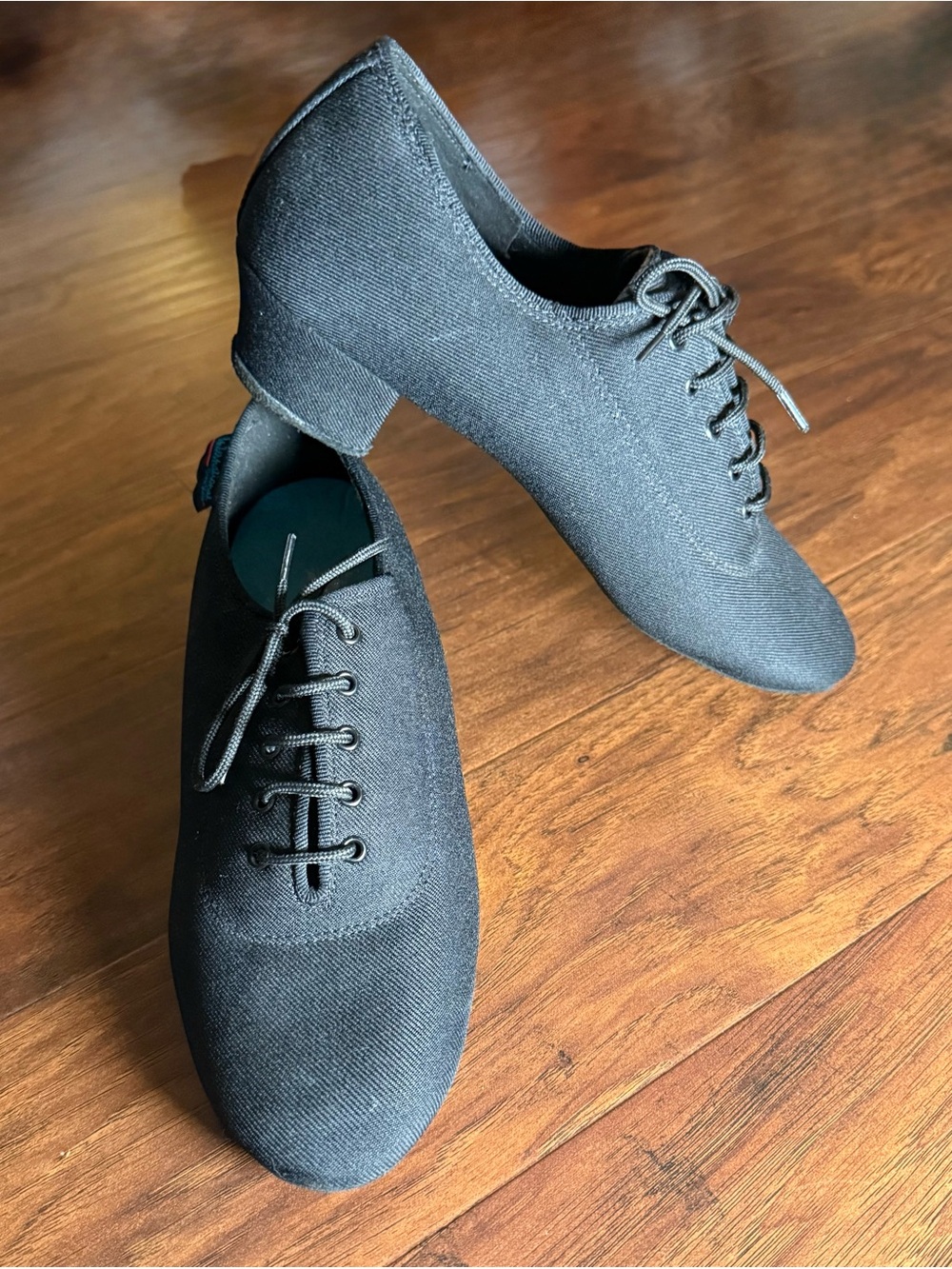 INTERNAIONAL DANCE SHOES Black Lace-Up Practice Dance Shoes Made in England 5
